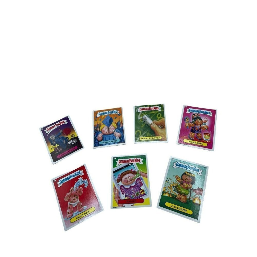 Vtg  7 Garbage Pail Kids Cards Capped Calvin Last leg Lester Padme And More Lot